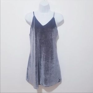 Seek The Label v-neck slip dress in velvet grey!